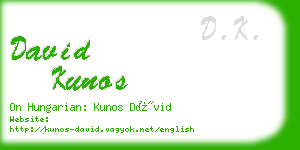 david kunos business card